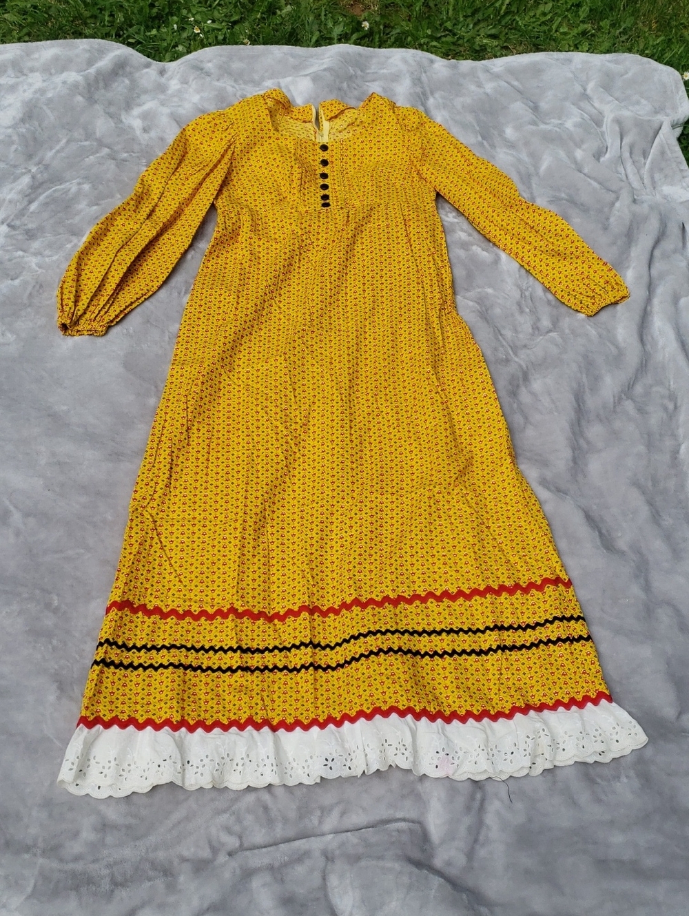 Vintage Handmade Yellow Maxi Dress
